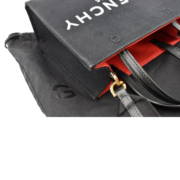 Givenchy Mini G Canvas Shopping Tote Bag in Black - Top Left