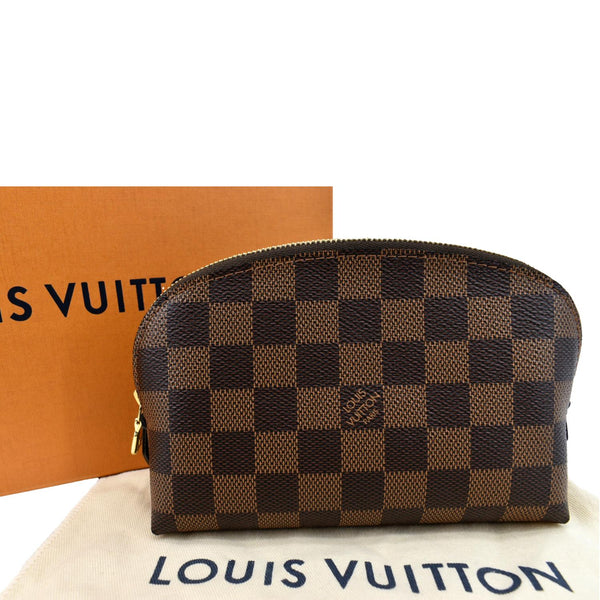Louis Vuitton Damier Ebene Cosmetic Pouch in Brown - Full View