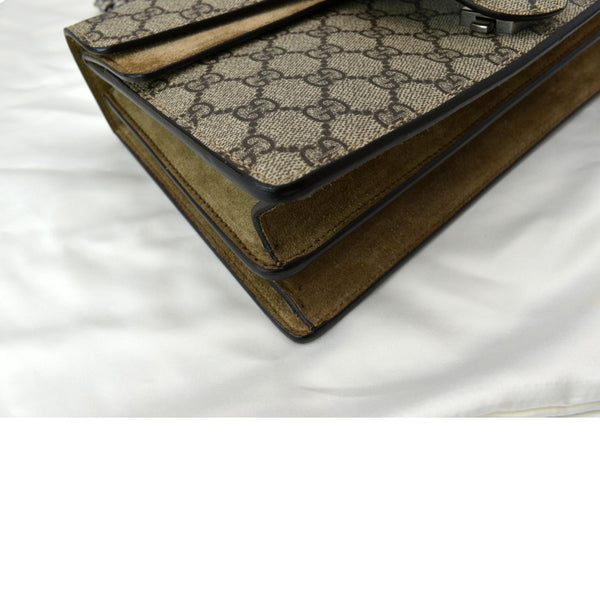 GUCCI Dionysus Small GG Supreme Canvas Shoulder Bag Beige 400249
