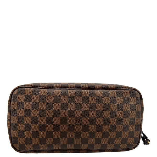 LOUIS VUITTON Neverfull MM Damier Ebene Tote Bag Brown