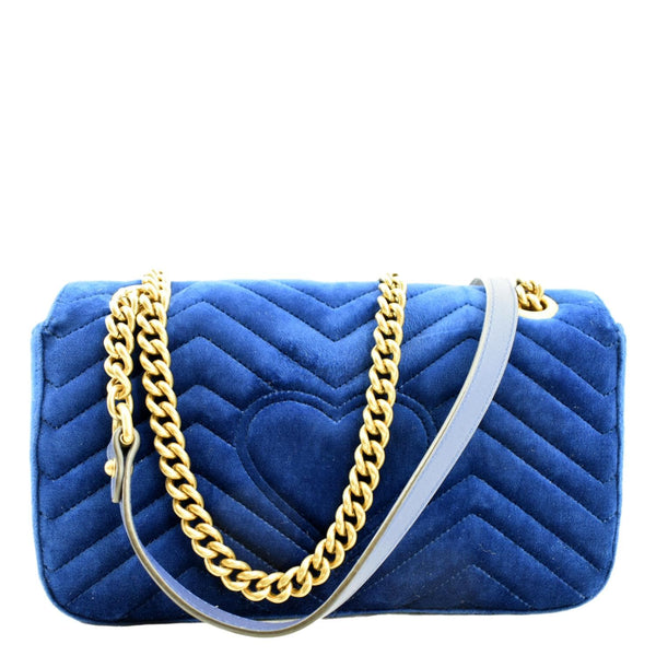 Gucci Deer Embroidered Small GG Marmont Shoulder Bag - Back