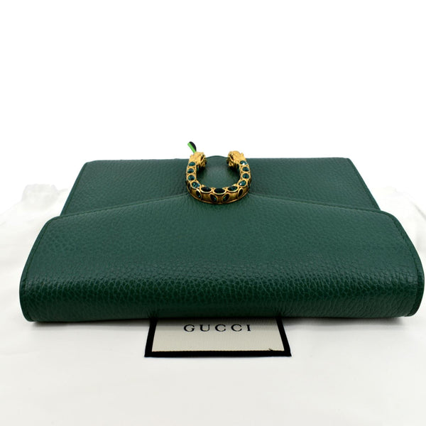 GUCCI Dionysus Leather Chain Crossbody Bag Green 401231