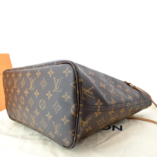 LOUIS VUITTON Neverfull MM Monogram Canvas Tote Bag Brown