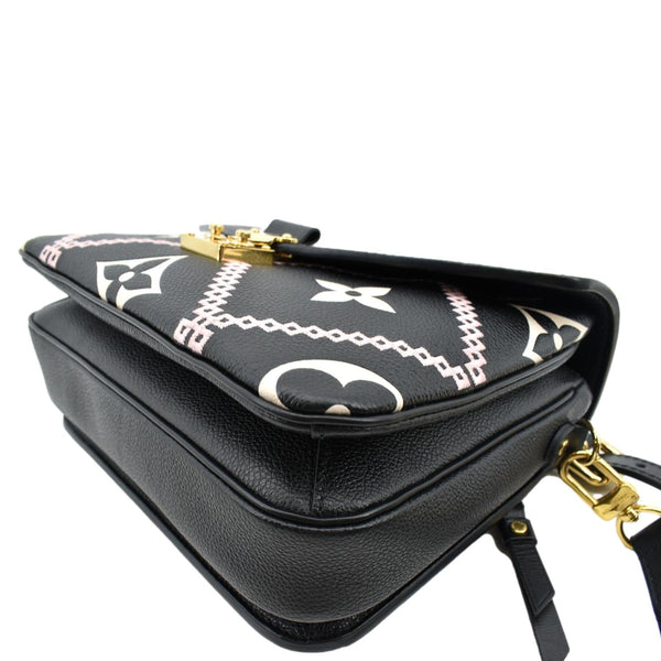 LOUIS VUITTON Metis Pochette Embroidery Leather Crossbody Bag Black - New Year Deals