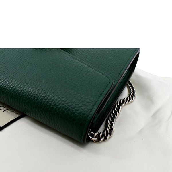GUCCI Dionysus Leather Chain Crossbody Bag Green 401231