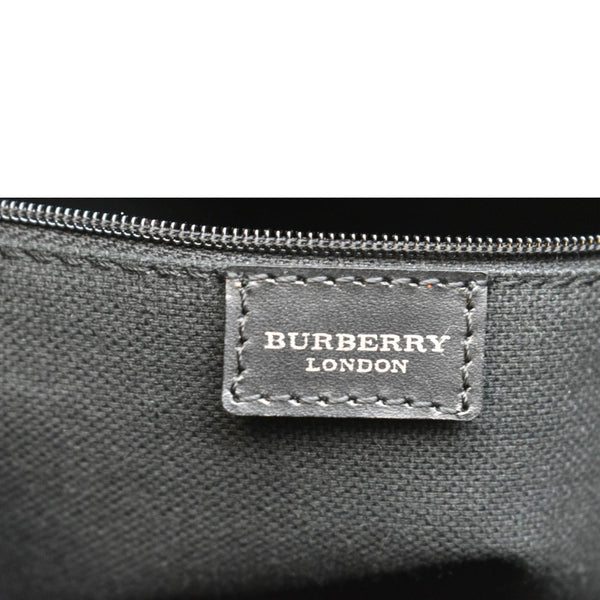 BURBERRY Nova Check Canvas Shoulder Bag Black