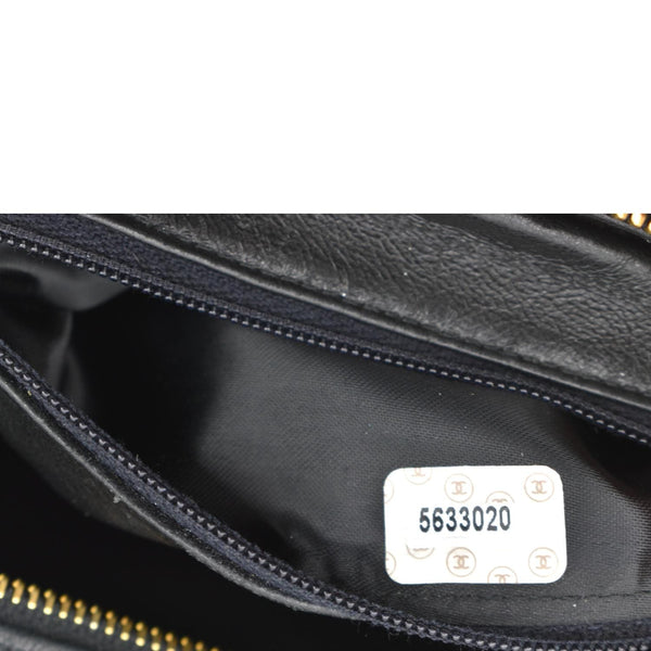 Chanel Small Vintage Lambskin Leather Handbag in Black - Serial Number