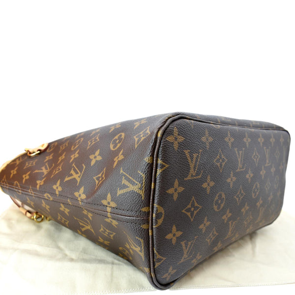 LOUIS VUITTON Neverfull MM Monogram Canvas Tote Bag Brown