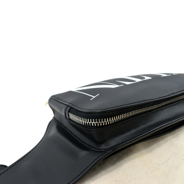 Valentino Garavani VLTN Calfskin Leather Belt Bag Black - Top Left