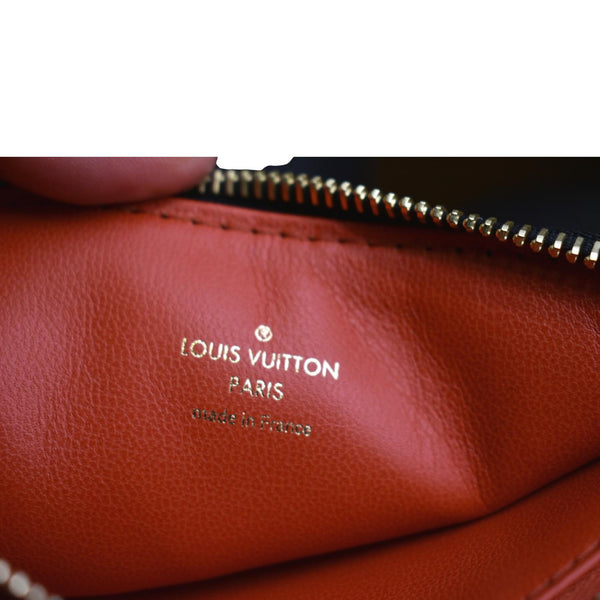 LOUIS VUITTON Coussin BB Monogram Embossed Leather Shoulder Bag Black