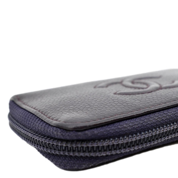 Chanel O Key Pouch Timeless Caviar Leather Small Purse - Left Side