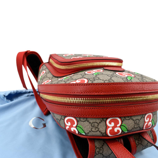 GUCCI Apple Small Interlocking GG Supreme Canvas Backpack Multicolor 601296