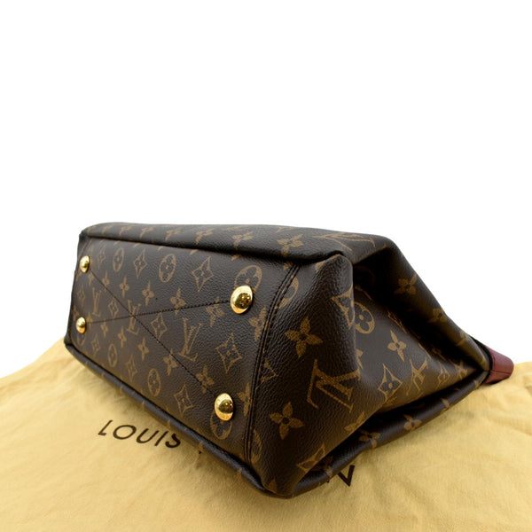 LOUIS VUITTON Pallas Shopper Chain Monogram Canvas Shoulder Bag Brown