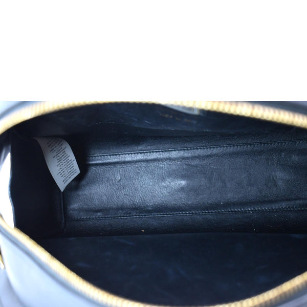 VERSACE Medallion Tribute Calfskin Leather Bowling Bag Black