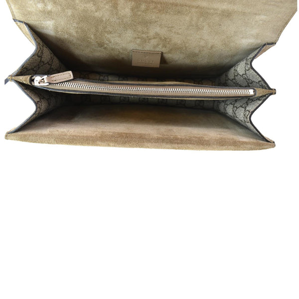 GUCCI Dionysus Small GG Supreme Canvas Shoulder Bag Beige 400249