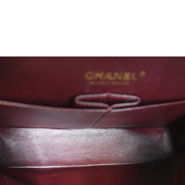 Chanel Jumbo Double Flap Caviar Leather Shoulder Bag - Inside