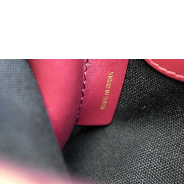 Burberry Loxley Check Leather Shoulder Bag Purple