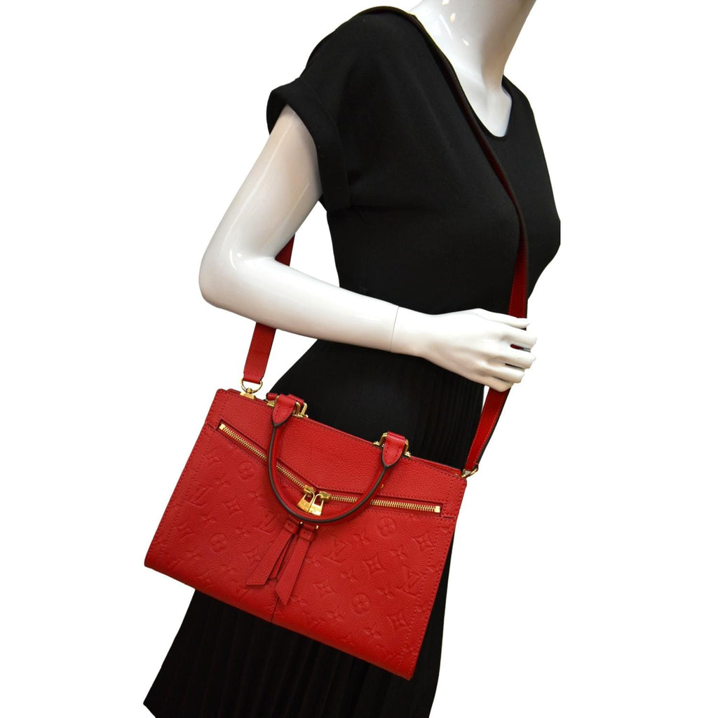 Louis Vuitton Red Monogram Empreinte Sully PM For Sale at 1stDibs