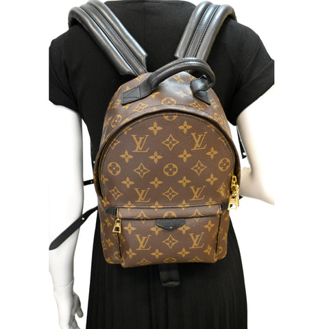LOUIS VUITTON Palm Springs PM Monogram Canvas Backpack Brown