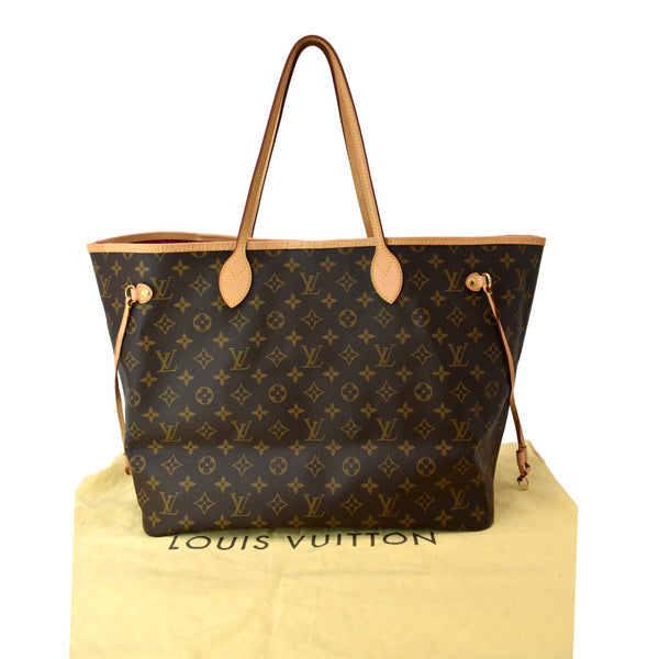 LOUIS VUITTON Neverfull GM Monogram Canvas Tote Bag Brown