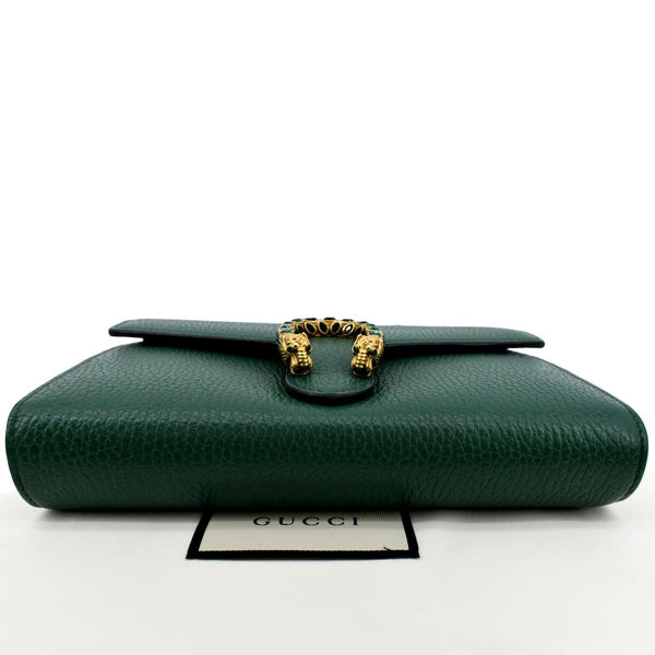 GUCCI Dionysus Leather Chain Crossbody Bag Green 401231