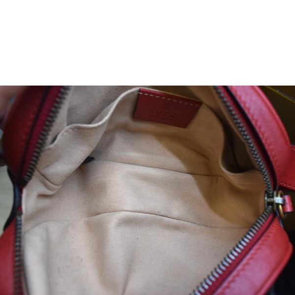 GUCCI GG Marmont Matelasse Leather Belt Bag Red 476434