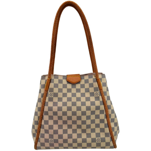 LOUIS VUITTON Propriano Damier Azur Tote Shoulder Bag White