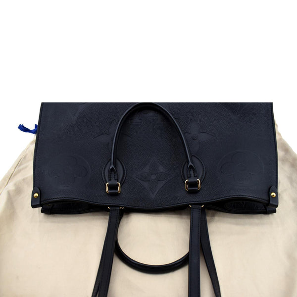 LOUIS VUITTON Onthego GM Monogram Empreinte Leather Tote Bag Black - New Year Deals