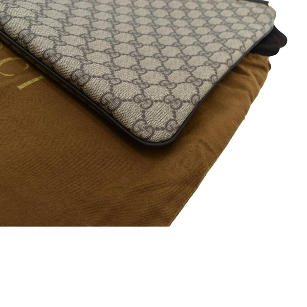 Gucci GG Supreme Canvas Messenger Shoulder Bag in Beige - Bottom Right