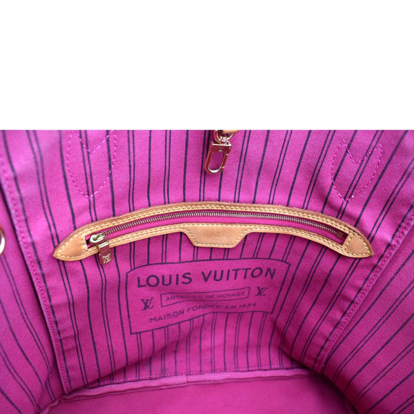 LOUIS VUITTON Neverfull MM Monogram Canvas Tote Bag Brown