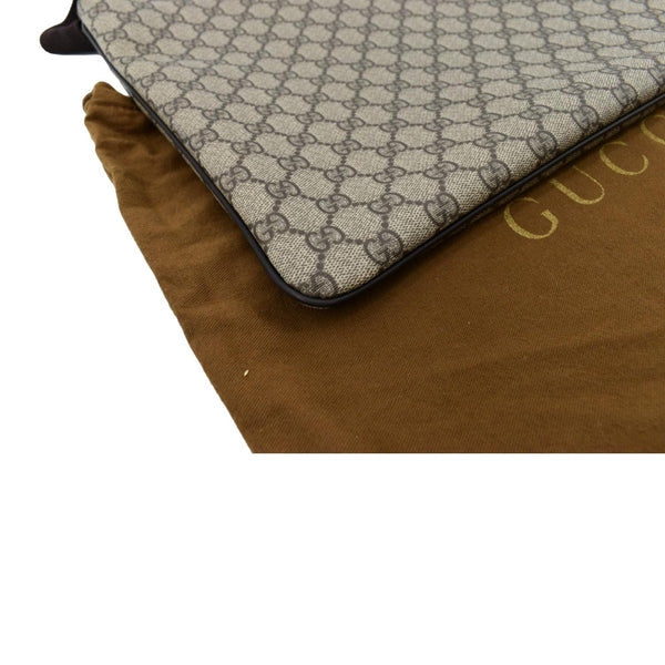 Gucci GG Supreme Canvas Messenger Shoulder Bag in Beige - Bottom Left