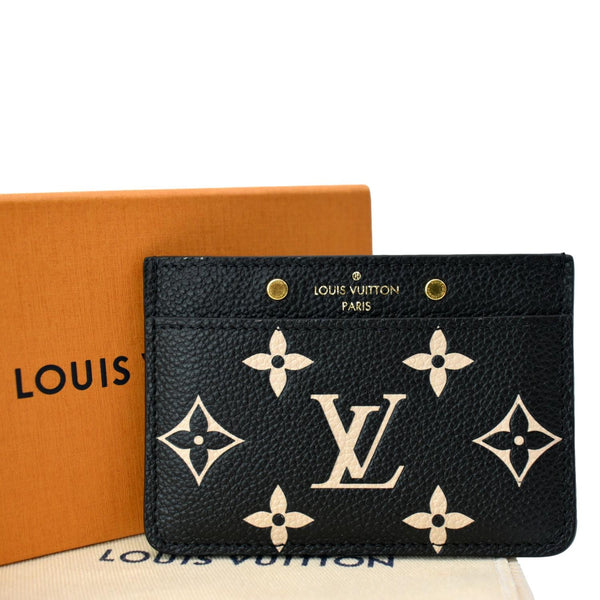 LOUIS VUITTON Card Holder Monogram Empreinte Leather Bicolor