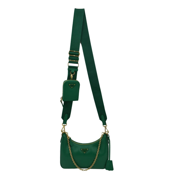 PRADA Re-Edition 2005 Saffiano Leather Shoulder Bag Green