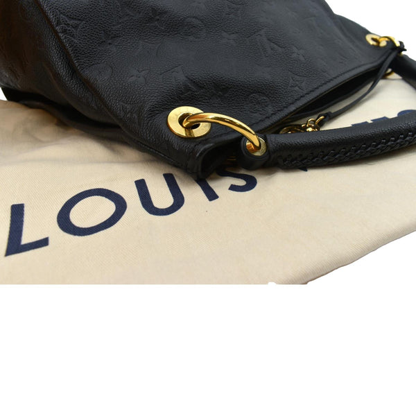 Louis Vuitton Artsy MM Empreinte Leather Hobo Bag Black-Right Side