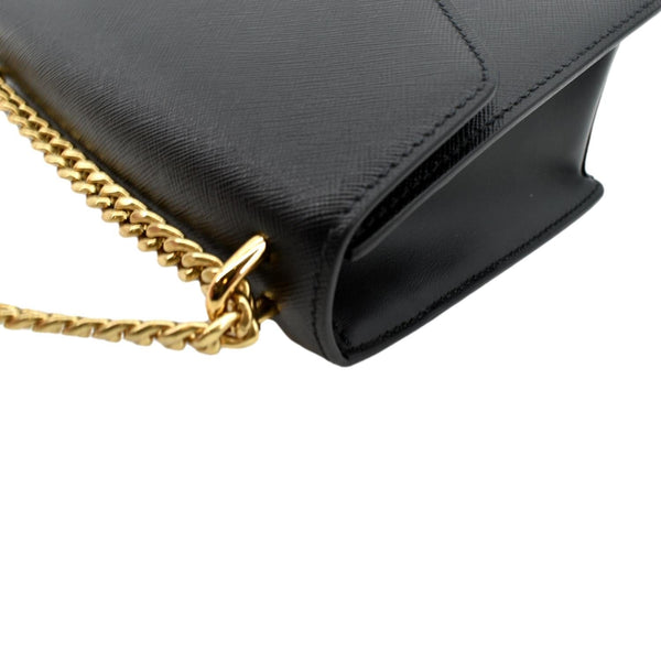 Prada Saffiano Lux Leather Crossbody Bag in Black-Top Left
