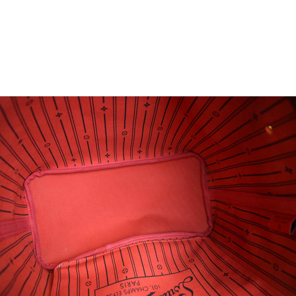 LOUIS VUITTON Neverfull MM Damier Ebene Tote Bag Brown