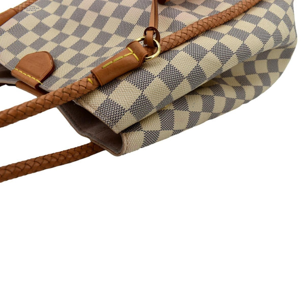 LOUIS VUITTON Propriano Damier Azur Tote Shoulder Bag White