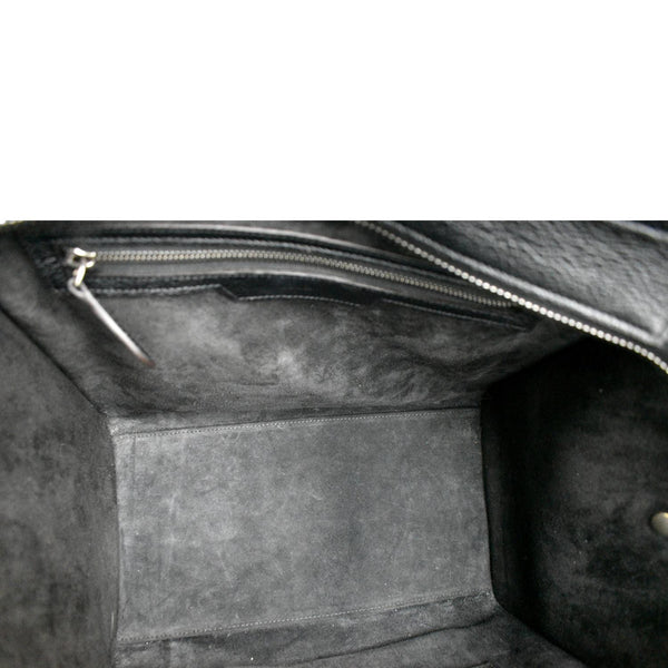 CELINE Drummed Mini Luggage Calfskin Leather Tote Bag Black - Hot Deals