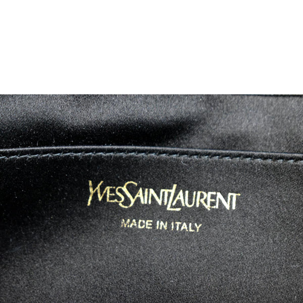 YVES SAINT LAURENT Belle de Jour Leather Clutch Bag Black