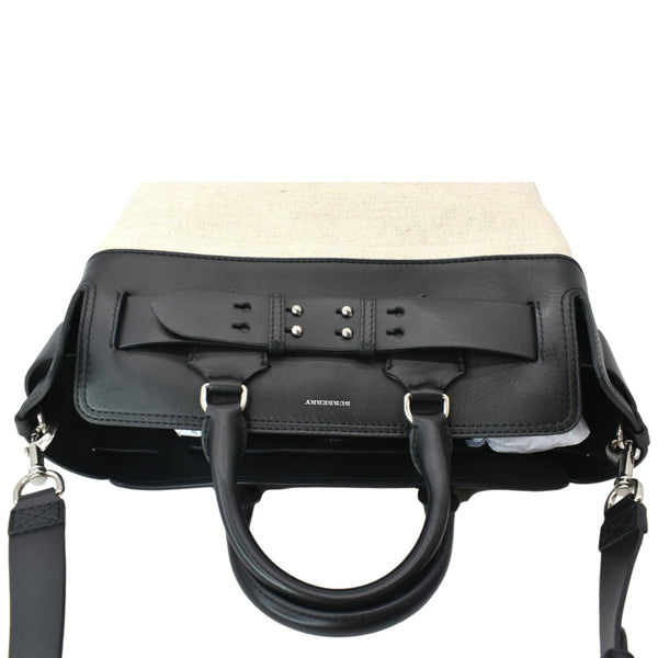 Burberry Medium Smooth Calfskin Canvas Belt Bag Black