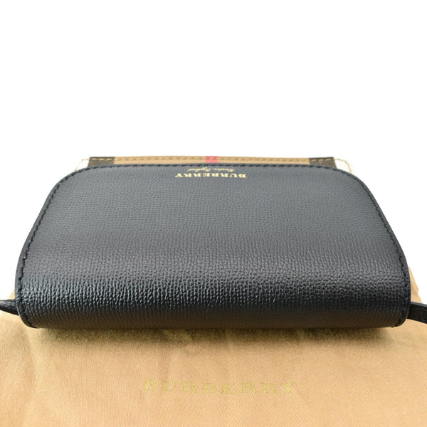 BURBERRY Hampshire House Check Wallet On Chain Crossbody Bag Beige