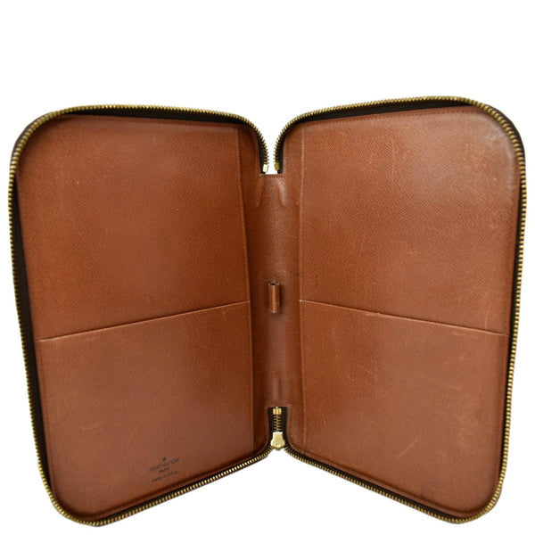 LOUIS VUITTON Zippy Agenda Monogram Canvas Planner Cover Brown