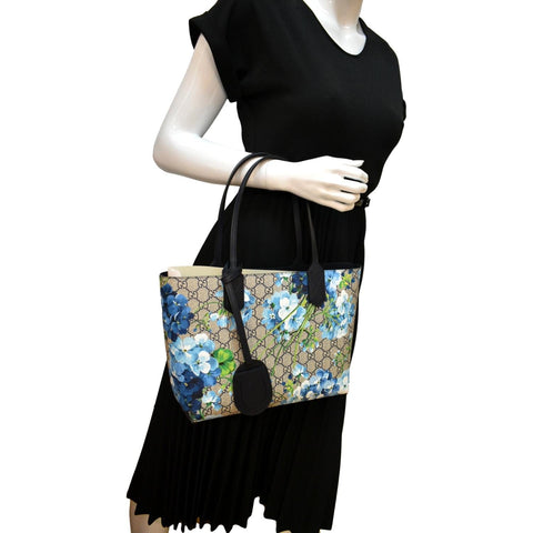 Gucci Blooms Reversible GG Print Floral Supreme Tote Bag - Full View