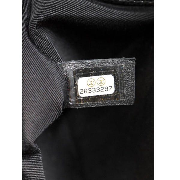 CHANEL Medium Boy Flap Caviar Leather Shoulder Bag Black