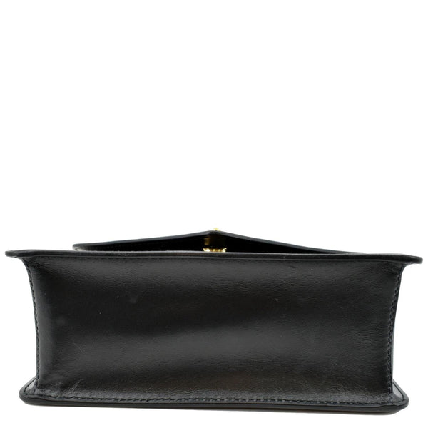 Prada Saffiano Lux Leather Crossbody Bag in Black-Bottom