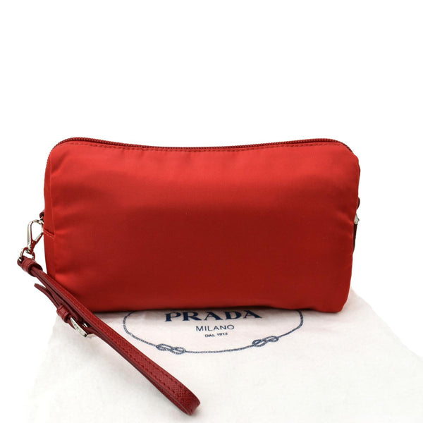 PRADA Nylon Cosmetic Case Red