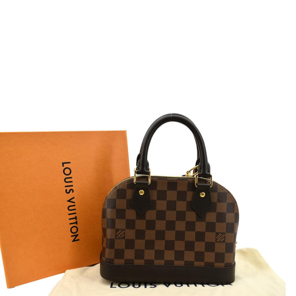 Louis Vuitton Alma BB Damier Ebene Satchel Crossbody Bag - Back