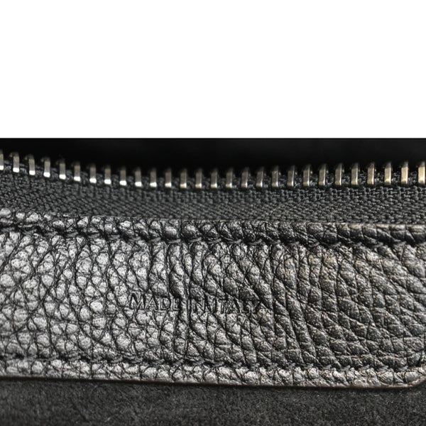 CELINE Drummed Mini Luggage Calfskin Leather Tote Bag Black - Hot Deals