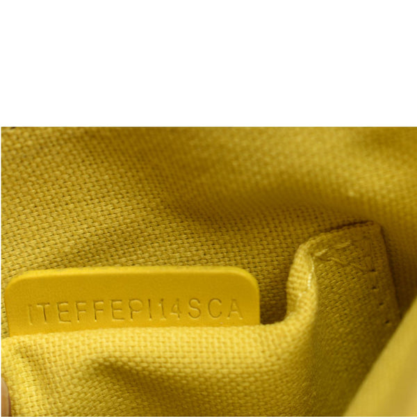 BURBERRY Nova Check Leather Pochette Bag Yellow