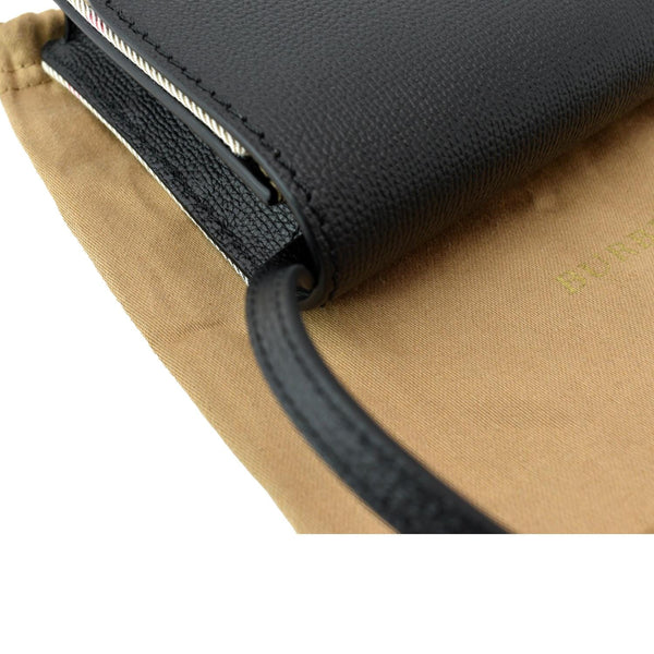 BURBERRY Hampshire House Check Wallet On Chain Crossbody Bag Beige